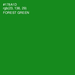 #178A1D - Forest Green Color Image